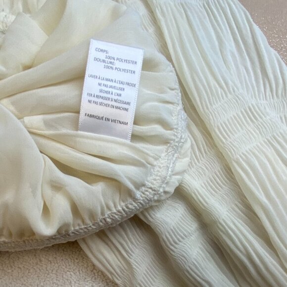 ASTR the Label Bohemian Ruched & Ruffled long sleeve cream blouse Extra-Small - Picture 5 of 6
